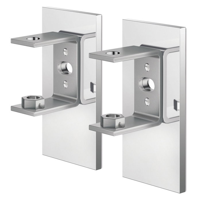 Zack Soporte Pared Línea Set 2 Soportes High Gloss Polish 3x6 cm Zack Soporte Pared Línea Set 2 Soportes High Gloss Polish 3x6 cm